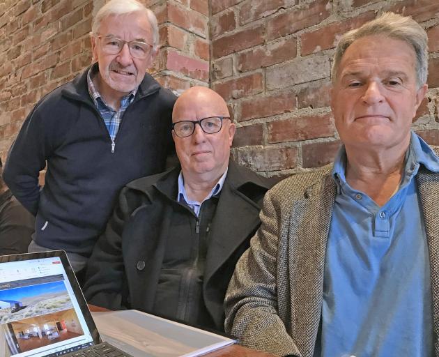 Pisa Alpine Charitable Trust members from left, John Hogg, Peter Soundy and Samuel "Q'' Belk...