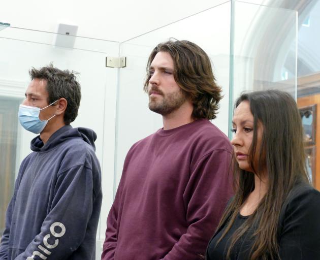 Defendants (from left) Jacob Jones, Ayden Watt and Sarah Jones were the target of a 10-month...
