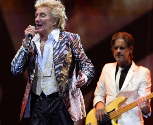 Rod Stewart performs during his concert held at Spark Arena, Auckland, in April. Photo / Brett...