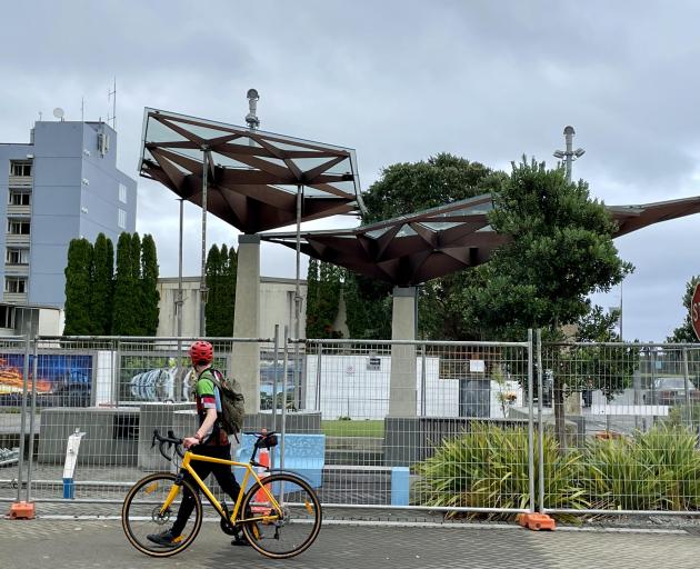 The canopy has been cordoned off since Friday. Photo: Laura Mills