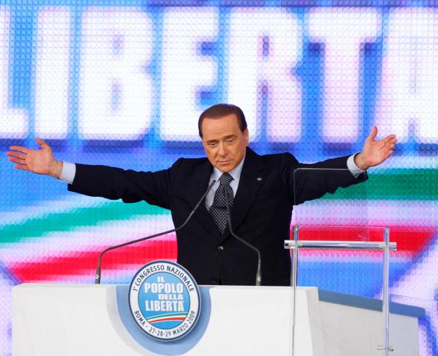 Silvio Berlusconi said he only entered politics to halt the left. Photo: Reuters