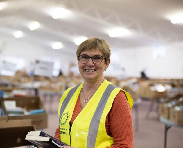Cromwell Rotary Club Book Sale organising committee member Pam Broadhead. PHOTO: SHANNON THOMSON