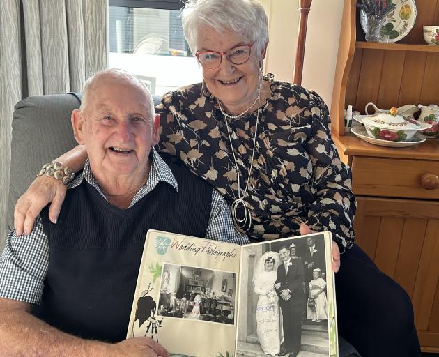 Former Roxburgh East couple Bryan and Dianne King, now of Cromwell, with the photographs taken on...