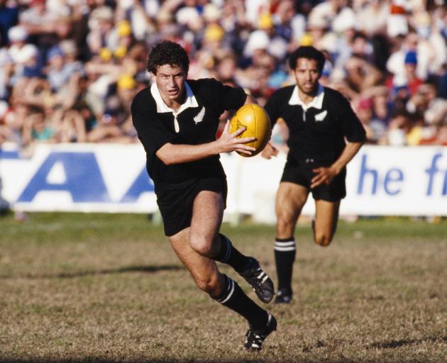 Wayne Smith in action for the All Blacks against Australia in Brisbane in 1984. Photo: Getty Images