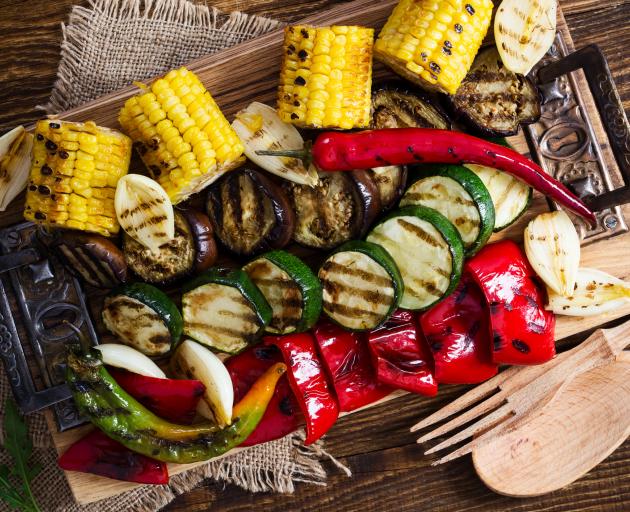 Serving  a grilled vegetable platter as an entree is much better than chips and dip. PHOTO: GETTY...