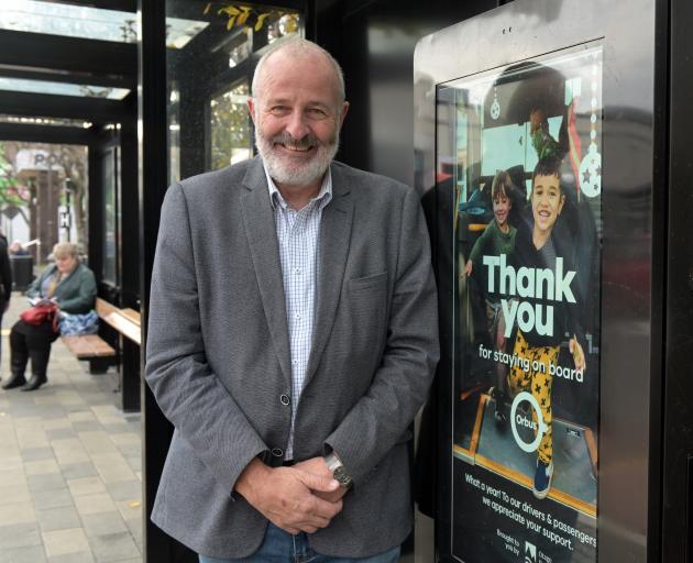 Otago Regional Council interim chief executive Dr Pim Borren takes a moment at the Dunedin bus...