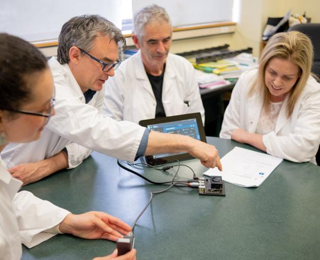 Researchers (from left) University of Otago PhD student Jordon Lima, Prof Mik Black and Prof...