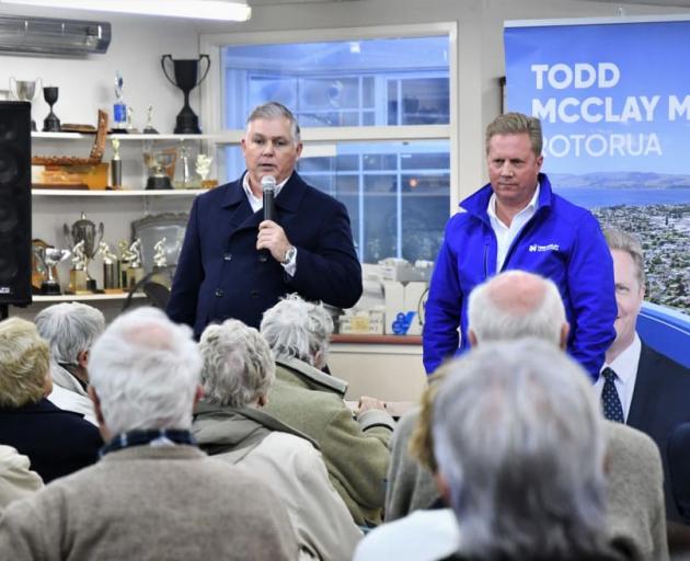 National Party police spokesman and former Rotorua cop Mark Mitchell with Rotorua MP Todd McClay....