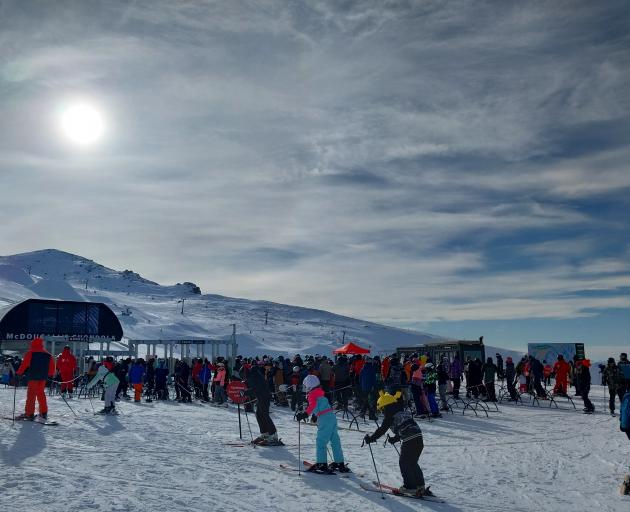 Those skiing over the weekend had to wait in 45-minute queues every time they wanted to access a...