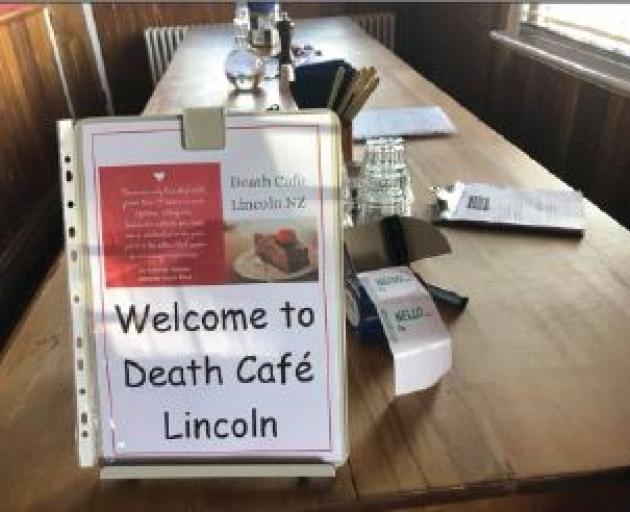 Members of the Death Cafe meet monthly at the Lincoln Event Centre. Photo: Supplied