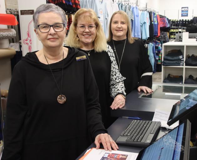 Gore’s H&J Smith’s Connect staff (from left) store manager Jenny Katon, Donna Hastie and Lynley...