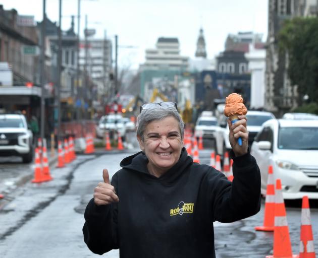 With a cone of her own is Rob Roy Dairy owner Liz Watson, who is looking forward to the...