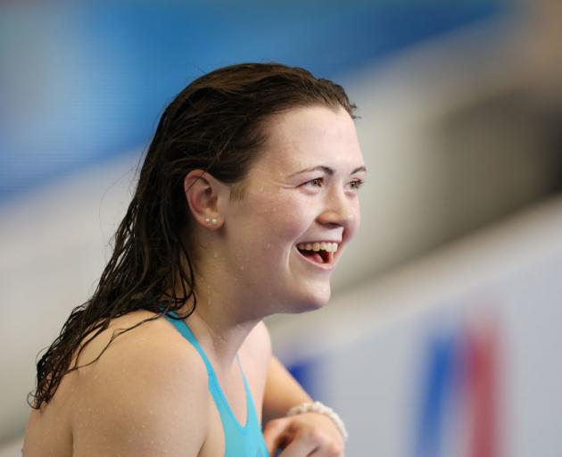 Dunedin swimmer Erika Fairweather, reacting after winning bronze at the world championships in...