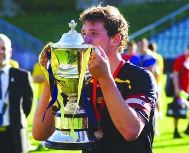 Tom Schwarz with the Chatham Cup after Cashmere Technical won it for the second straight time in...
