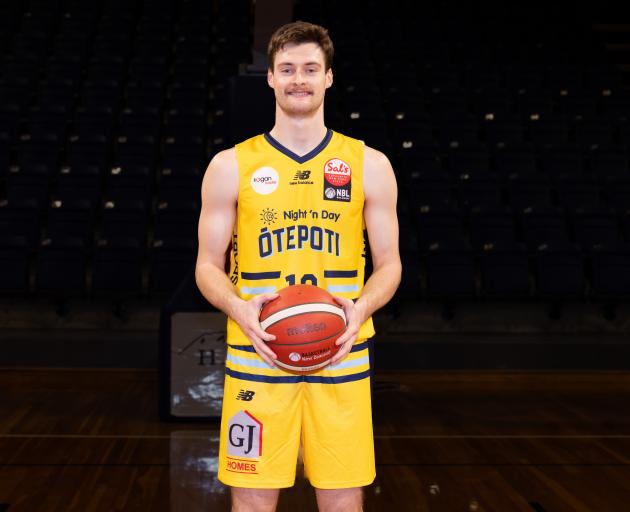 Otago Nuggets shooting guard Michael Harris models the special charity strip the side will wear...
