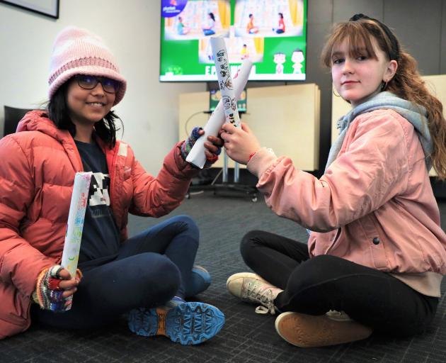 Enjoying their last school holidays together are Zara de Souza (left) and Jenny Atley, at a ti...