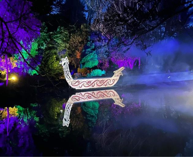 A 11m-long waka created by local artist Matthew Turnbull was among the new art installations...