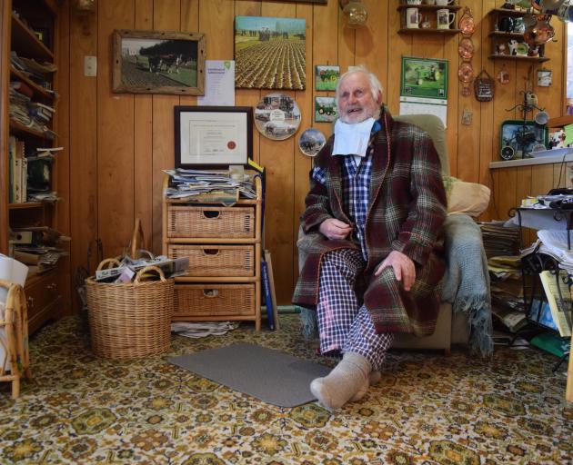 Taieri dairy farmer John Thornton recovers at home after the quadbike he was riding on the open...