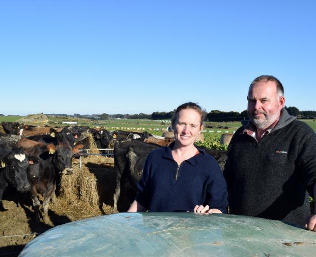 Dairy farmers Maurice and Suzanne Hanning showcased the winter crop on their farm at a DairyNZ...