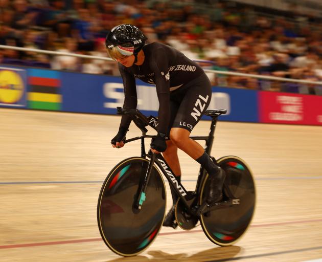 New Zealand’s Bryony Botha powers her way to a bronze medal in the women’s elite individual...