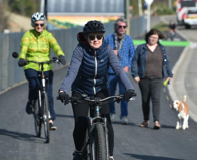 People navigate the shared path extension. PHOTO: GREGOR RICHARDSON