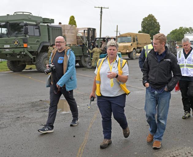 Prime Minister Chris Hipkins on a visit to Hawke’s Bay following the cyclone. PHOTO: GETTY IMAGES