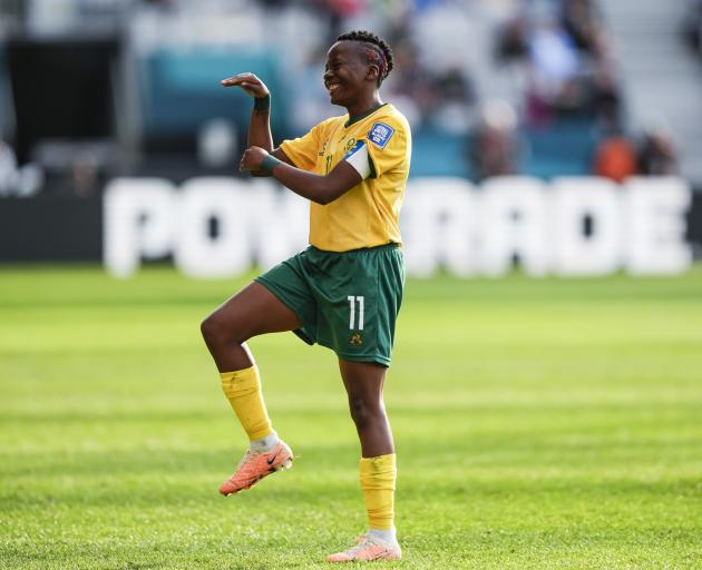 South Africa’s Thembi Kgatlana celebrates her goal. PHOTO: GETTY IMAGES