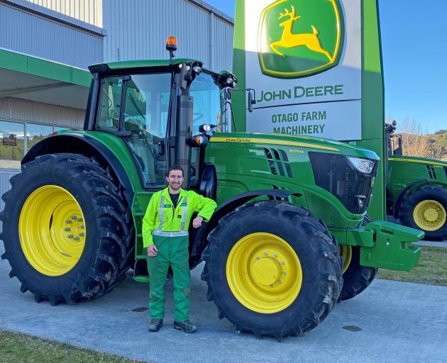 Greg Bishop, of Otago Farm Machinery in Mosgiel, is a finalist in the 2023 New Zealand John Deere...