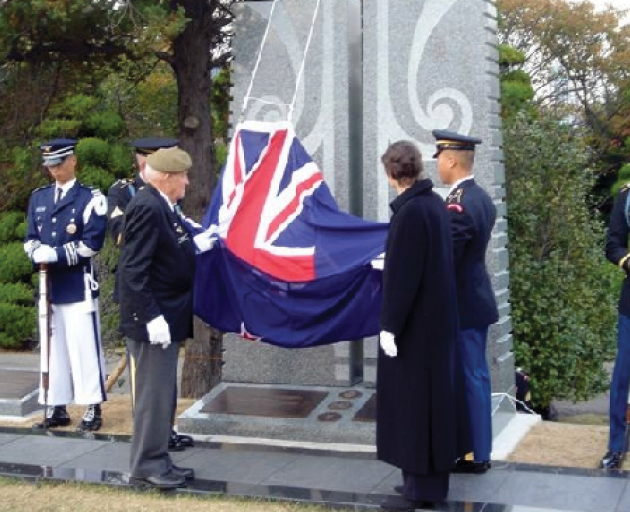 Forbes at the Korean War Memorial unveiling in 2005. Photo: Supplied