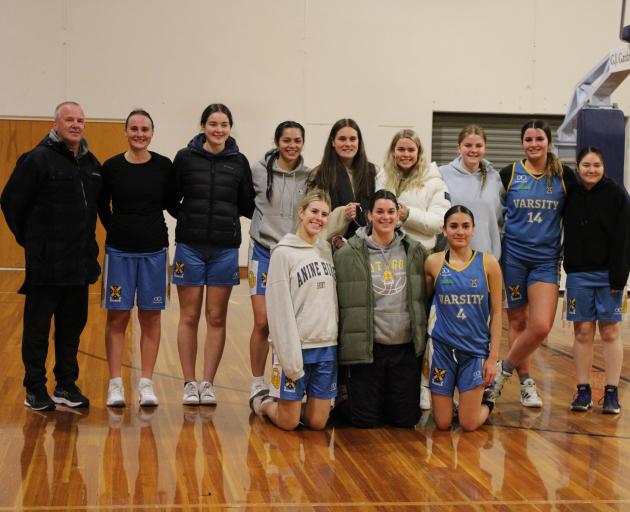 University of Otago basketballers celebrate their first championship in 24 years at the Edgar...