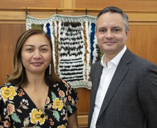 Green co-leaders Marama Davidson and James Shaw. PHOTO: NZ HERALD