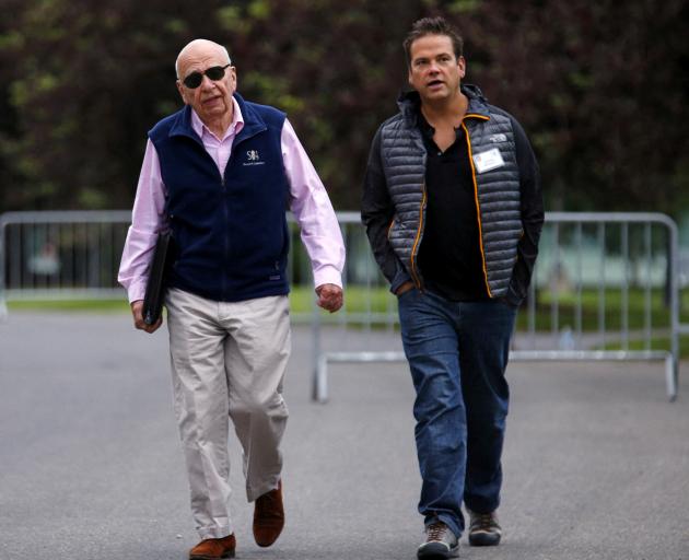 Rupert Murdoch and his son Lachlan are shown in this 2015 file photo. Photo: Reuters
