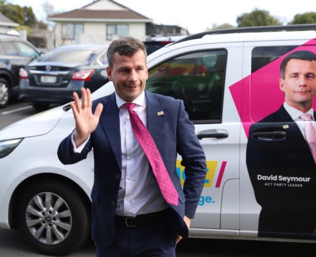 David Seymour has been talking law and order and welfare on the campaign trail this week. Photo:...