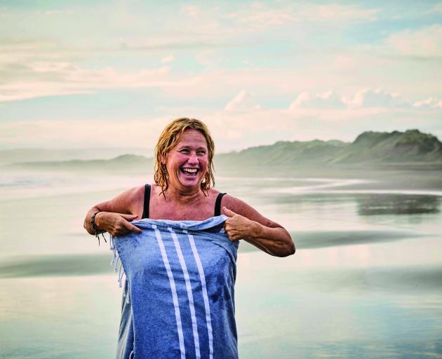 Nici Wickes s a convert to a winter dip in the sea. PHOTO: TODD EYRE