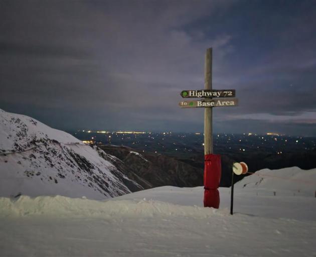 Looking over the Canterbury Plains from Mt Hutt on the Saturday night, before a bitter southerly...