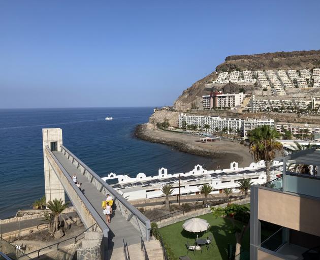 From the Riviera Vista Hotel pool a lift takes guests down to Playa Del Cura Beach. PHOTOS: CRAIG...