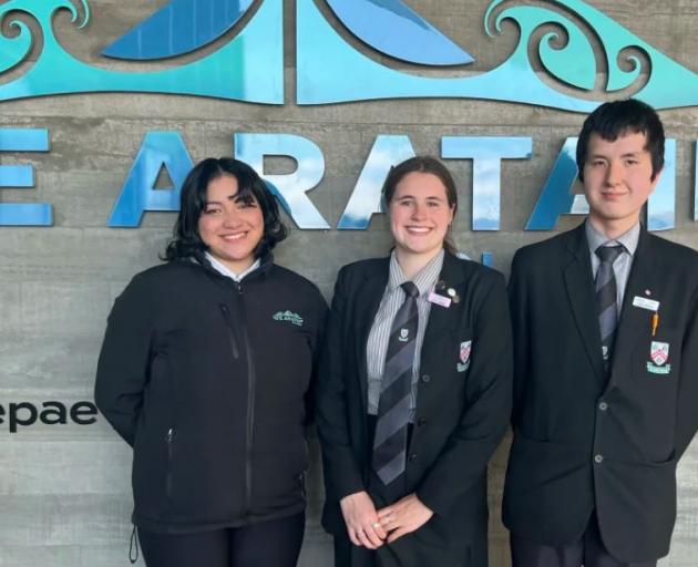 Te Aratai College students Destiny Martin, Milly Mussett and Justin Wilson, all 18, are eligible...