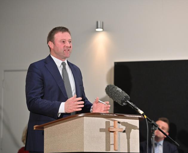 Mark Patterson speaks at the Meet the candidates meeting for the Taieri electorate at Musselburgh...
