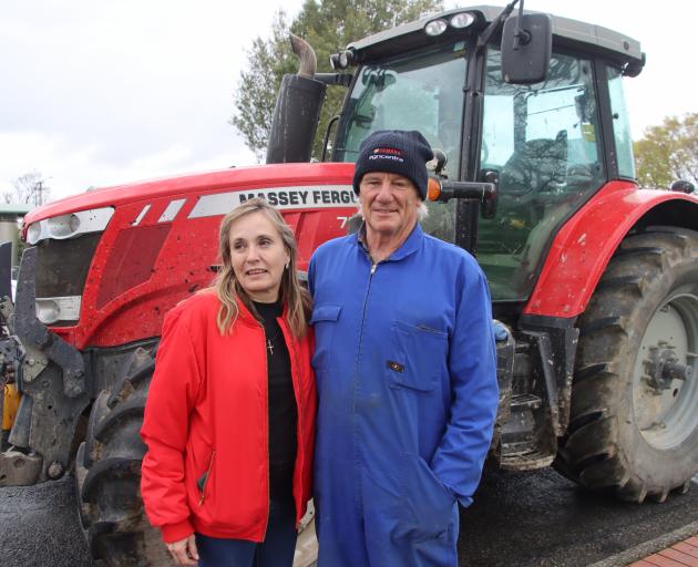 Maitland farmers Alet (left) and Phill Gerritsen joined Groundswell NZ’s Drive 4 Change journey...