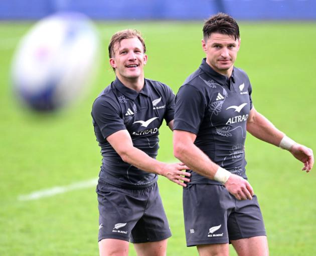 Damian McKenzie (left) has got the call-up and will join Beauden Barrett in the backs for the...