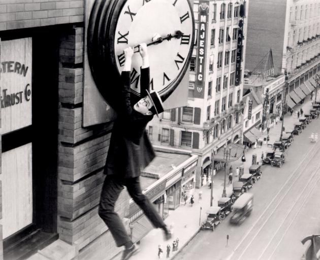 Silent movie star Harold Lloyd had  trouble with clocks in the hit  film Safety Last!, released...