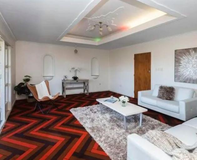 The Coopers Rd house in Burwood featured carpet reclaimed from the Tivoli Theatre in the mid...