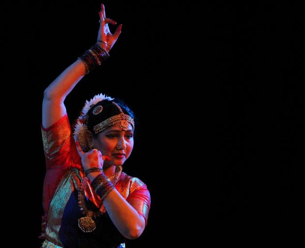 Natyaloka School of Indian Dance member Carthika Luxmanan performs during a final showcase on...