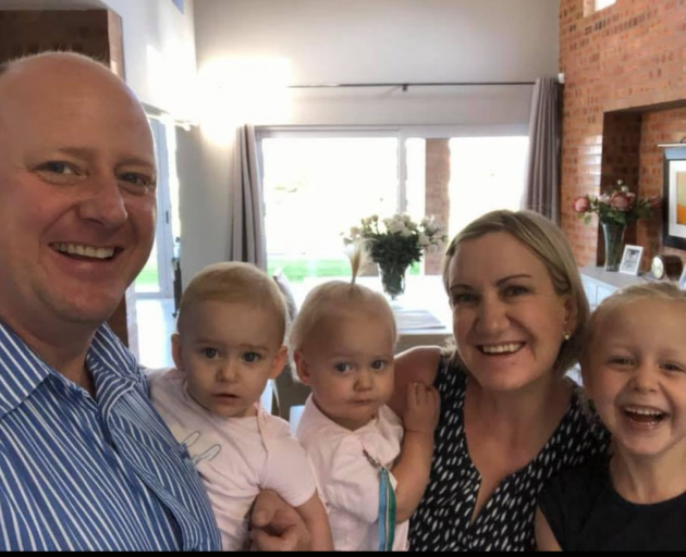 Graham and Lauren Dickason with their daughters before the murders. Photo: Facebook