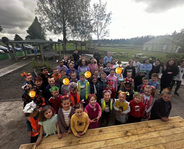 Knapdale School pupils and staff pose with their wacky hairdos, which was one of the fundraising...