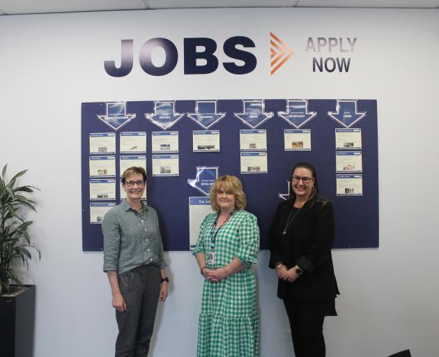An overhaul of a  job board by (from left) Learning Differences Aotearoa Trust adviser Chris Cole...