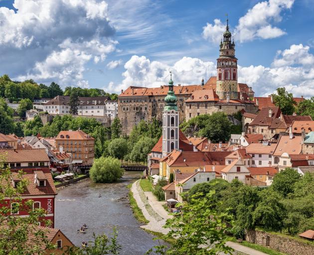 Old town of Cesky Krumlov, South Bohemian, Czech Republic.