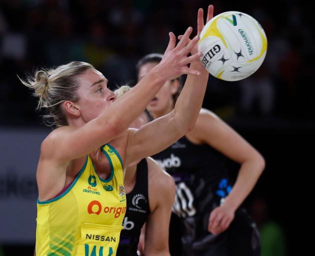 Australia's Liz Watson in action during the Constellation Cup match at John Cain Arena in...