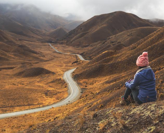 Looking down on Central Otago state highway the Lindis Pass. Photo: Getty Images 