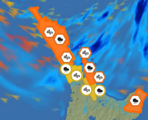 Rain and wind warnings and watches were in place for parts of the upper North Island on Monday...
